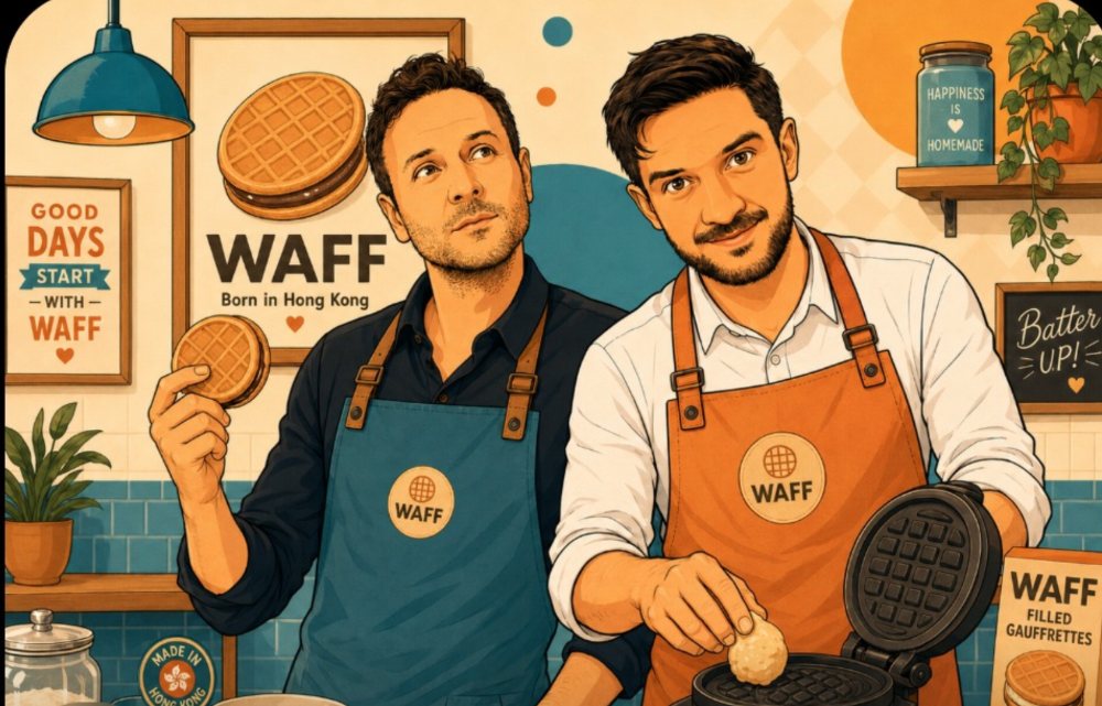 Pierre and Greg, founders of WAFF, in their Hong Kong kitchen